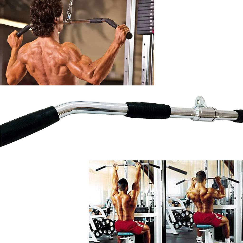 Barbell Multi-Exerciser Cable Attachment For Cable Machines, Lat Pull Down Bar Cable Machine Attachments, Tricep Press Down Bar,
