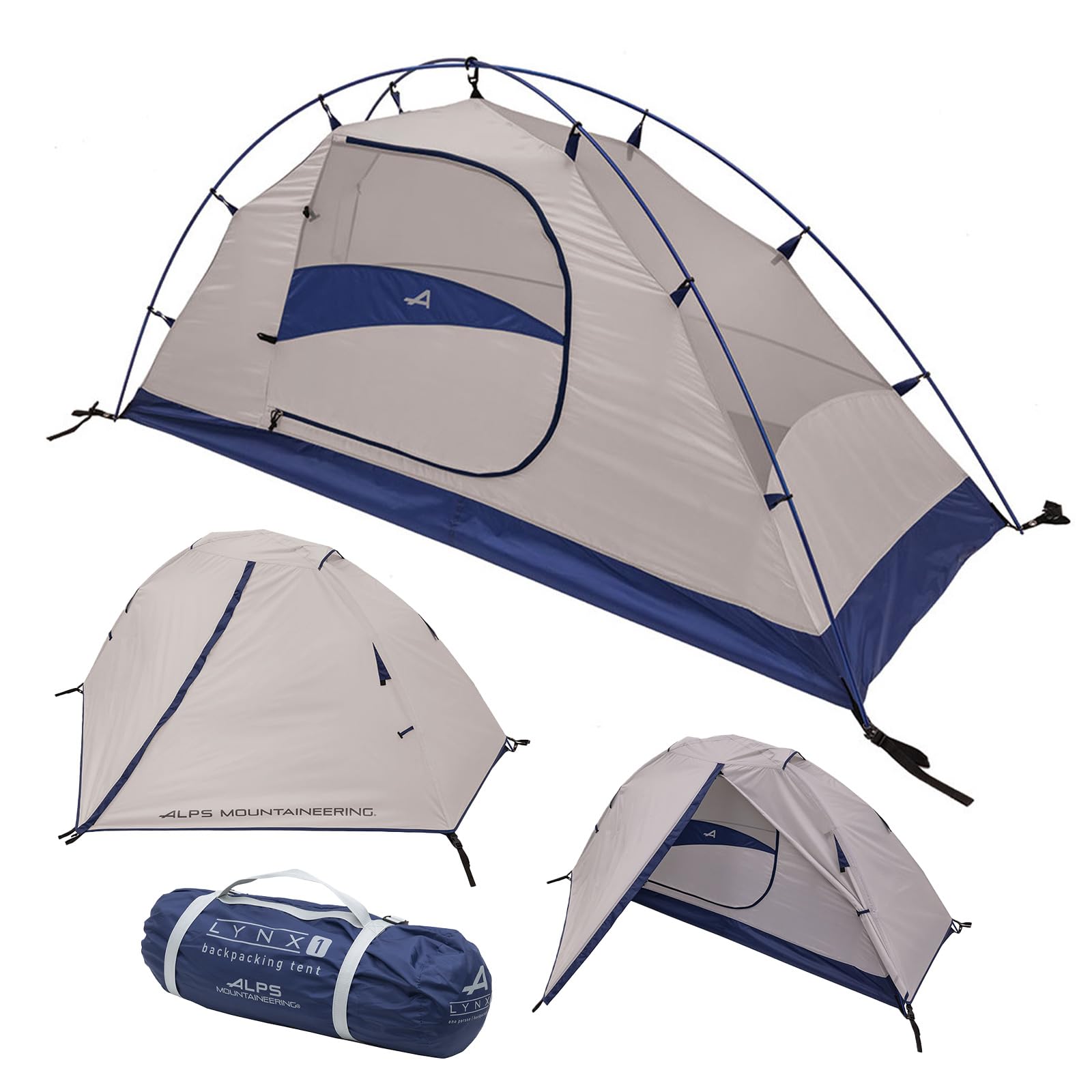 ALPS Mountaineering Lynx 1-Person Tent - Lightweight, Easy Setup, Waterproof, Freestanding Backpacking Tent with Durable Aluminu