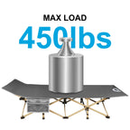 Camping Cot, 450Lbs(Max Load), Portable Folding Outdoor Bed With Carry Bag For Adults Kids, Heavy Duty Cot For Traveling Gear Su