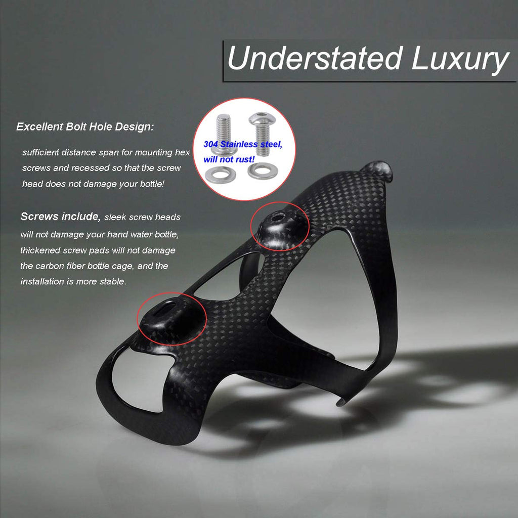 Thinktop 2 Pack Ultra-Light Full Carbon Fiber Bicycle Bike Drink Water Bottle Cage Holder Brackets For Road Bike Mtb Cycling