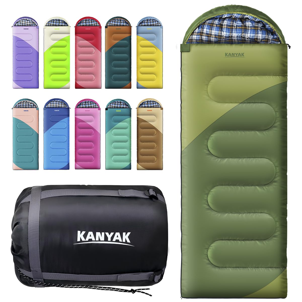 Sleeping Bags For Adults Backpacking Lightweight Waterproof Cold Weather Sleeping Bag For Girls Boys Mens For Warm Camping Hikin