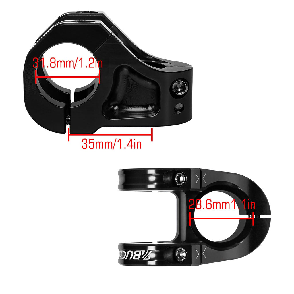 Bucklos 35Mm Mountain Bike Stem Mtb 31.8Mm Cnc Short Stems - Bicycle Ultra-Light Hollow Aluminum Alloy Riser Stem For E Bike/Dow