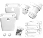 Cooler Replacement Parts Kit, Ice Chest Plastic Hinges, Latch Posts, And Screws, Threaded, And Triple-Snap Drain Plug. The Best 