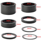 Fengek 15 Pcs Headset Spacer For Bicycle, 7 Sizes Carbon Fiber Road Bicycle Stem Headset Spacers Kit For 1-1/8 Inch Stem, 1Mm 2M