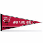 Rico Industries Nba Basketball Chicago Bulls Personalized - Custom 12'' X 30'' Soft Felt Pennant - Ez To Hang