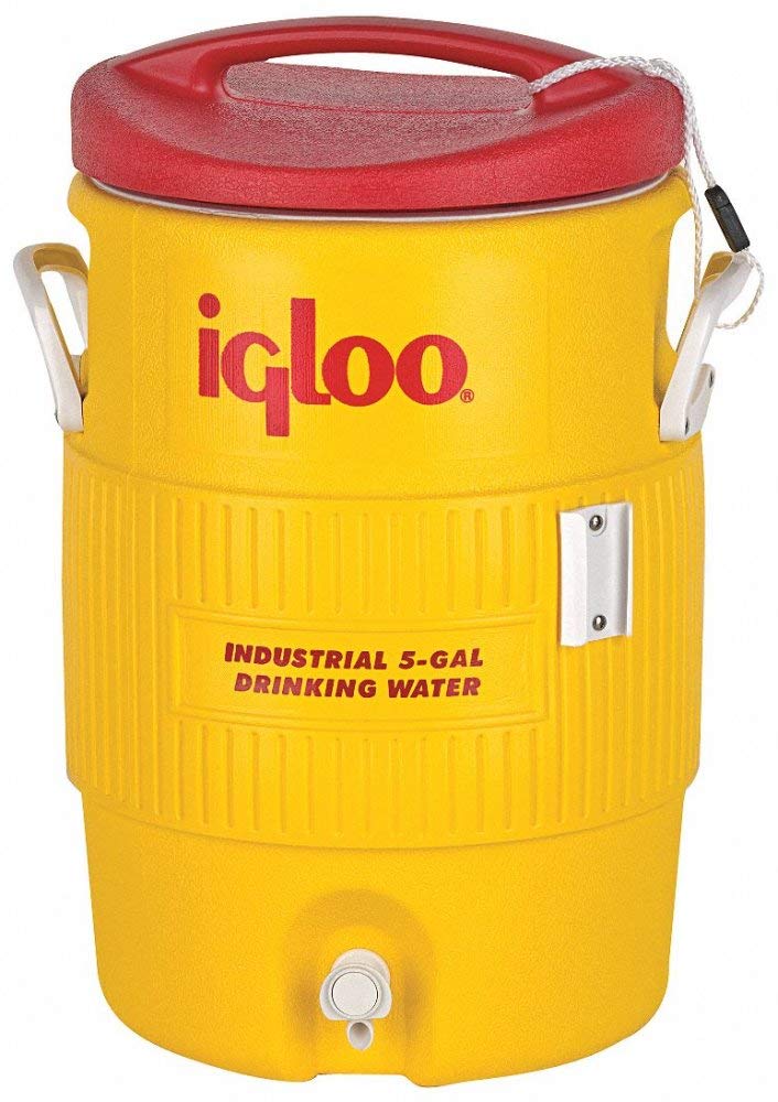 Igloo 5 Gal Yellow/Red Plasticind. Cooler, Sold As 1 Each, Fba_451