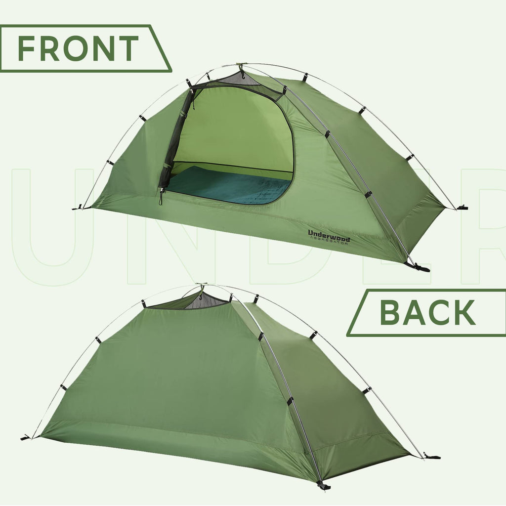 1-Person Backpacking Tent For 4-Season - Winter Waterproof Tent For One Person, Lightweight Camping Gear For Backpacking, Easy S