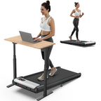 Cozyinn Walking Pad Treadmills With 10% Incline, Quiet Under Desk Treadmill For Home Office Small Space, Voice Remote Control Sm