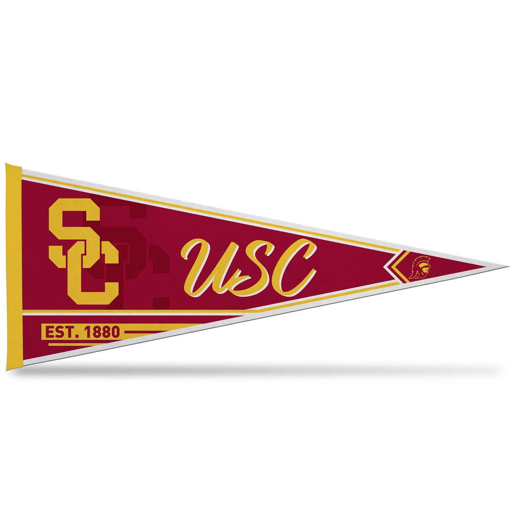 Rico Industries Ncaa Southern California Trojans - Usc Usc Classic 12'' X 30'' Felt Wall D  Cor Pennant - Great For Home/Bed Roo
