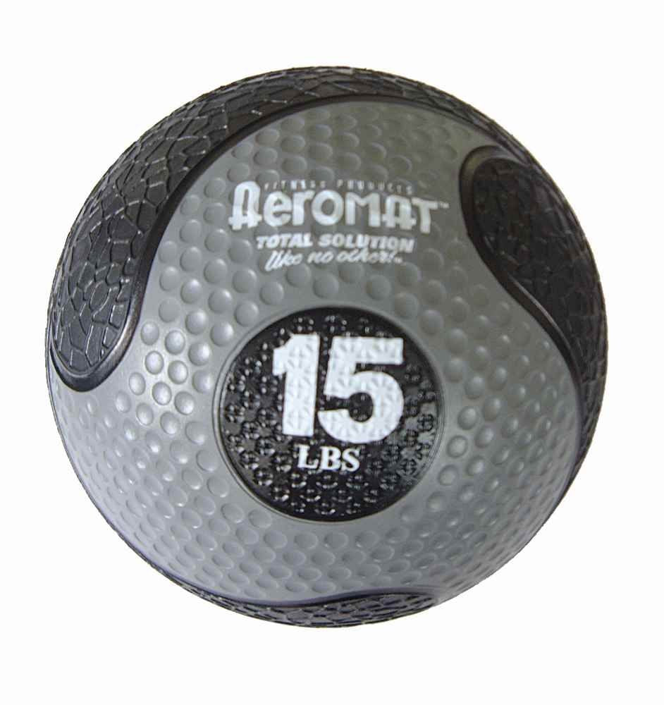 Aeromat Deluxe Medicine Ball Color: Black/Gray (15 Lbs)