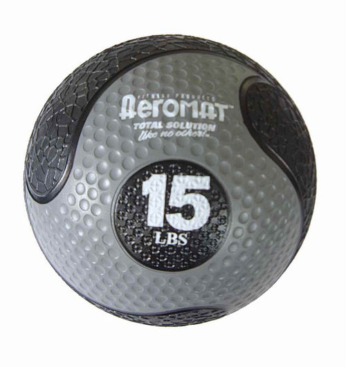 Aeromat Deluxe Medicine Ball Color: Black/Gray (15 Lbs)