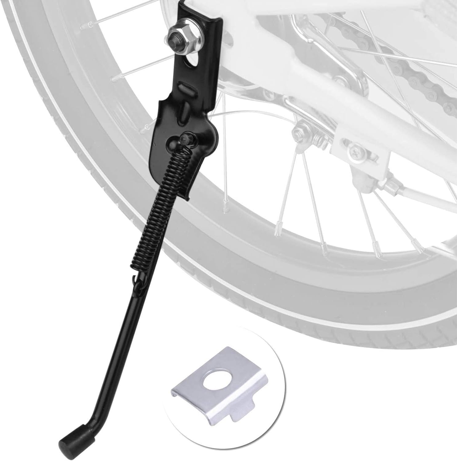 SEISSO Bike Kickstand, Kickstand for Kids bike 12 Wheel, Rear Mount Bicycle Cycle Kick Stand for 12in Boys Girls Bikes, Replacem