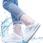 Waterproof Shoe Covers For Rain, Non-Slip Silicone Overshoes With Zipper, Reusable Shoe Protectors For Bicycling And Outdoor Act