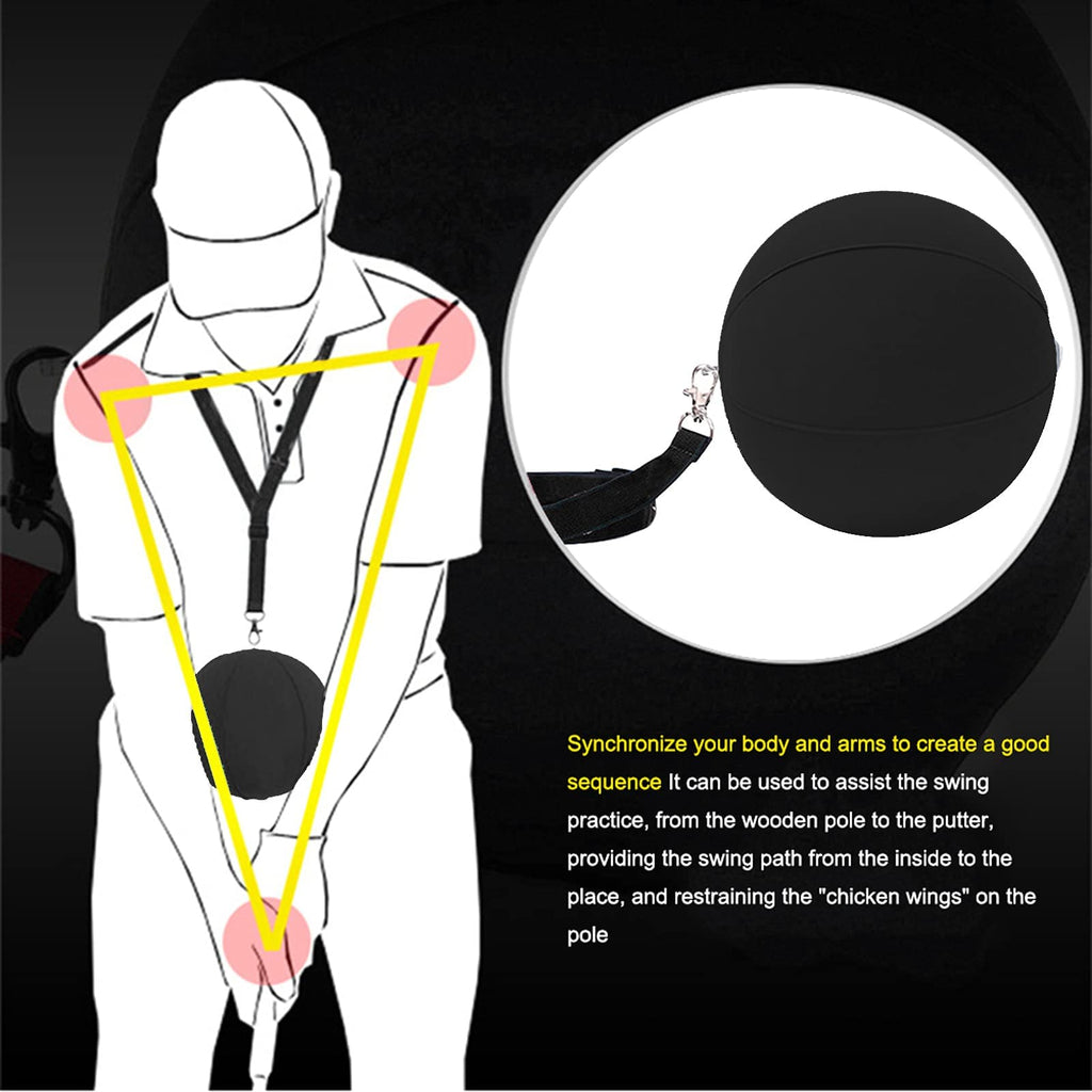 Finger Ten Golf Smart Ball Training Aid Impact Inflatable Balls With Air Pump Adjustable Lanyard Assist Teaching Posture Correct