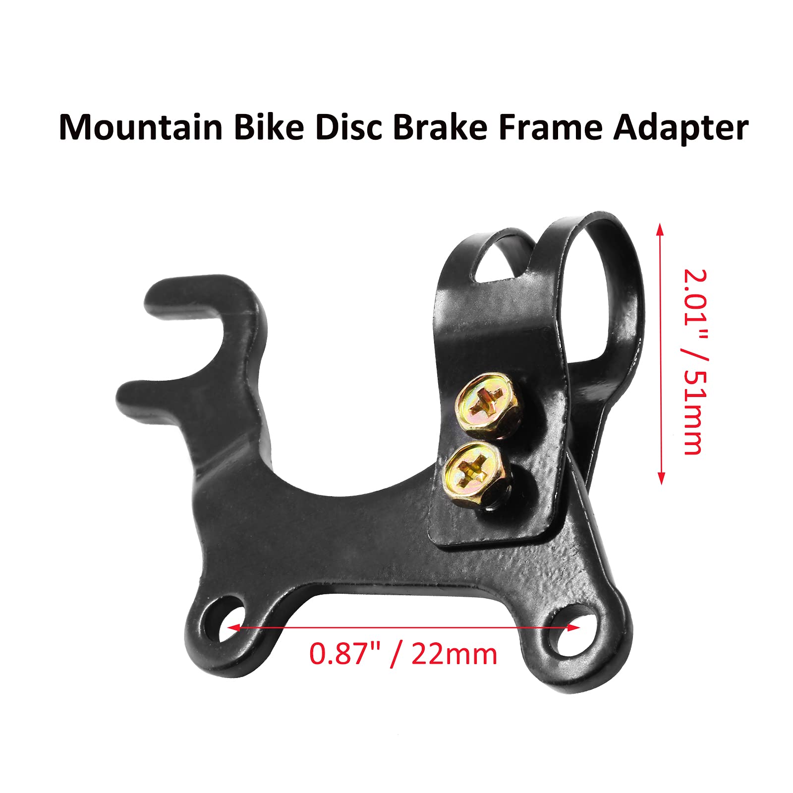 Qjaiune 0.87 Inch / 22Mm Mountain Bike Disc Brake Frame Adapter Mounting Holder, Bicycle Disc Brake Conversion Brackets Suitable