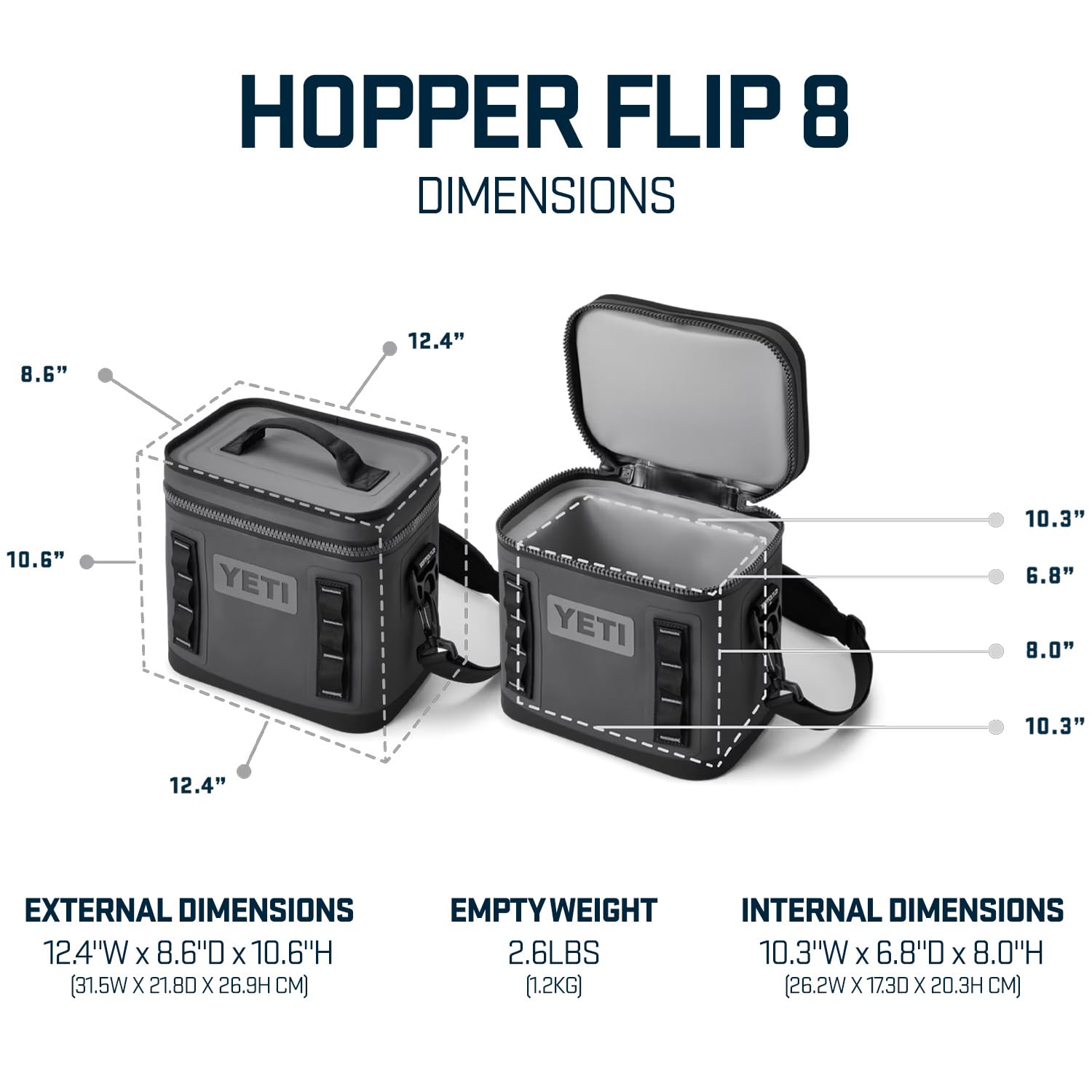 YETI Hopper Flip 8 Portable Cooler, Cape Taupe