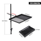Redcamp Folding Swivel Campfire Grill, Portable Fire Pit Grill Grate Over Fire Pit, Heavy Duty Steel Grate & Camp Fire Rack With