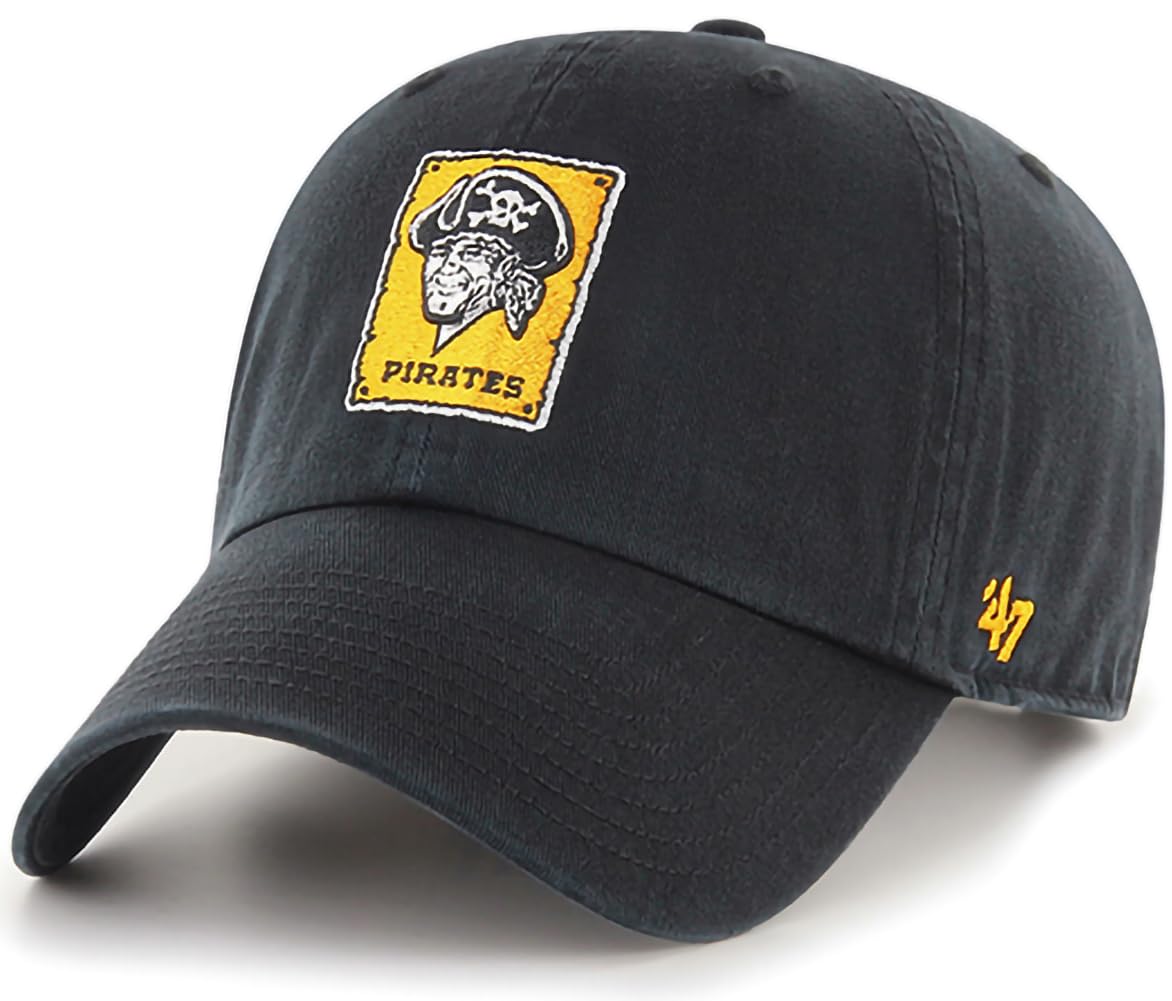 '47 New York Yankees Adjustable Cap Clean Up Mlb, Pittsburgh Pirates - Black, One Size