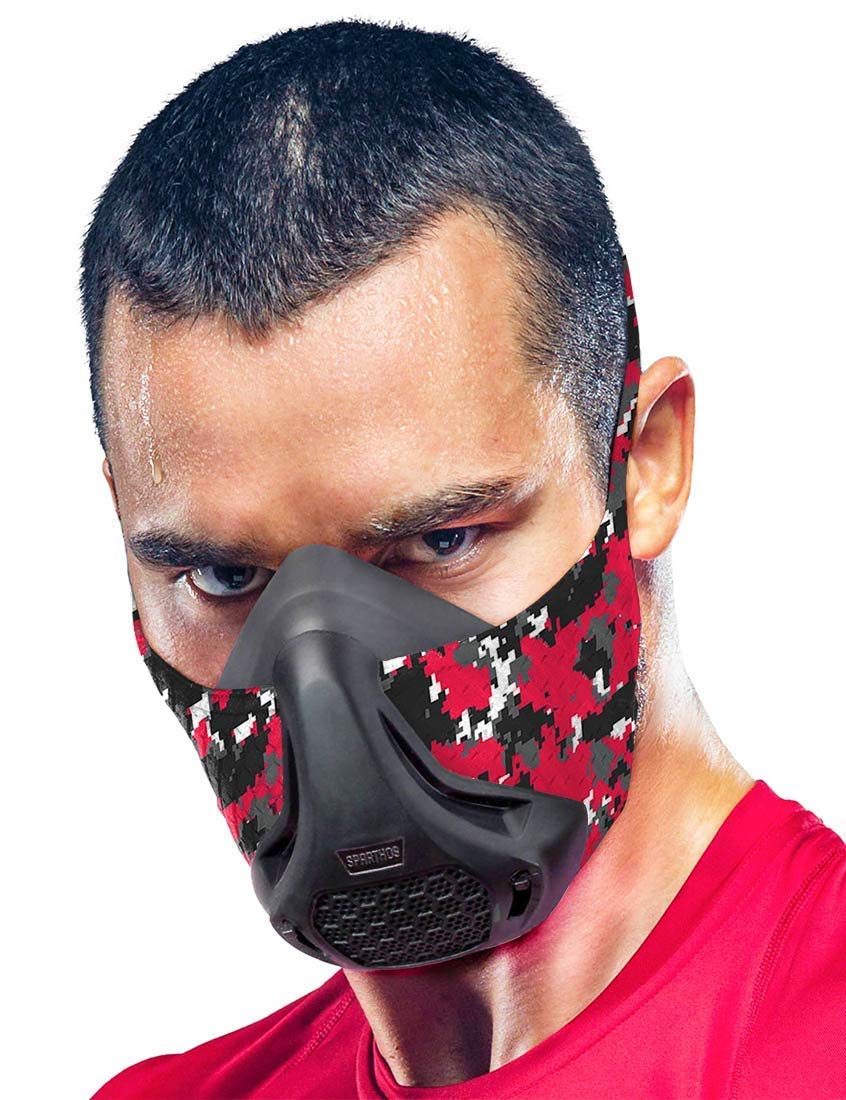 Sparthos Training Mask High Altitude Mask - For Gym Workout, Running, Cyclist, Elevation, Cardio - Fitness Hypoxic Resistance Ma