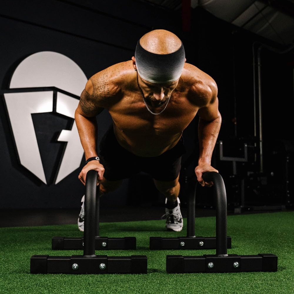 Titan Fitness Parallette Push Up Bar Set, 14In High Perfect For Home And Garage Gym Exercise Equipment, Gymnastics Floor Workout