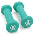 Set Of 2 Body Sculpting Hand Weights - Soft Neoprene Coated Dumbbell Set - Supplies For Exercise, Workout, Weight Loss, Body Bui