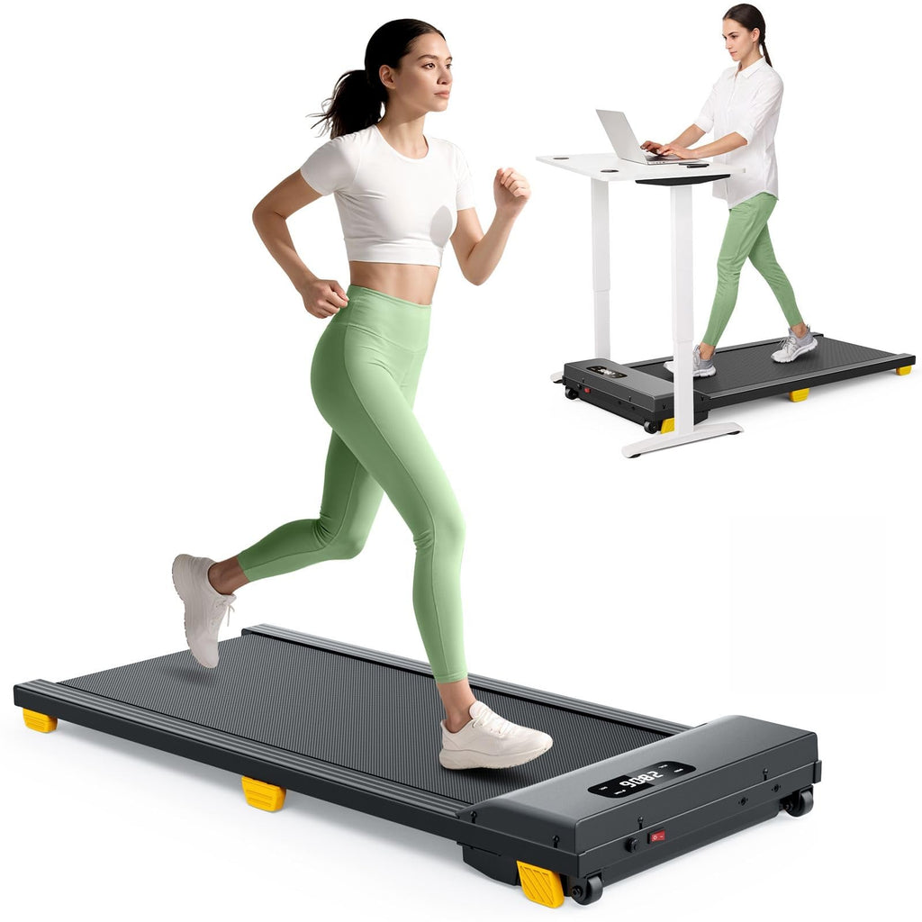 Urevo Walking Pad, Portable Under Desk Treadmill, 2.5 Hp Walking Treadmill Pad For Home And Office, Walking Jogging Running Mach