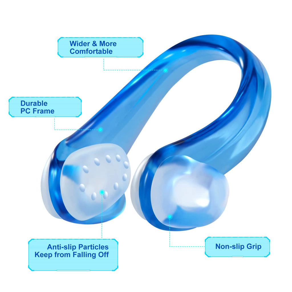 Hurdilen Swimming Nose Clip, Swim Nose Clip With Waterproof Silica Gel For Kids (Age 7+) And Adults,14 Packs,Multi-Color (Pure C