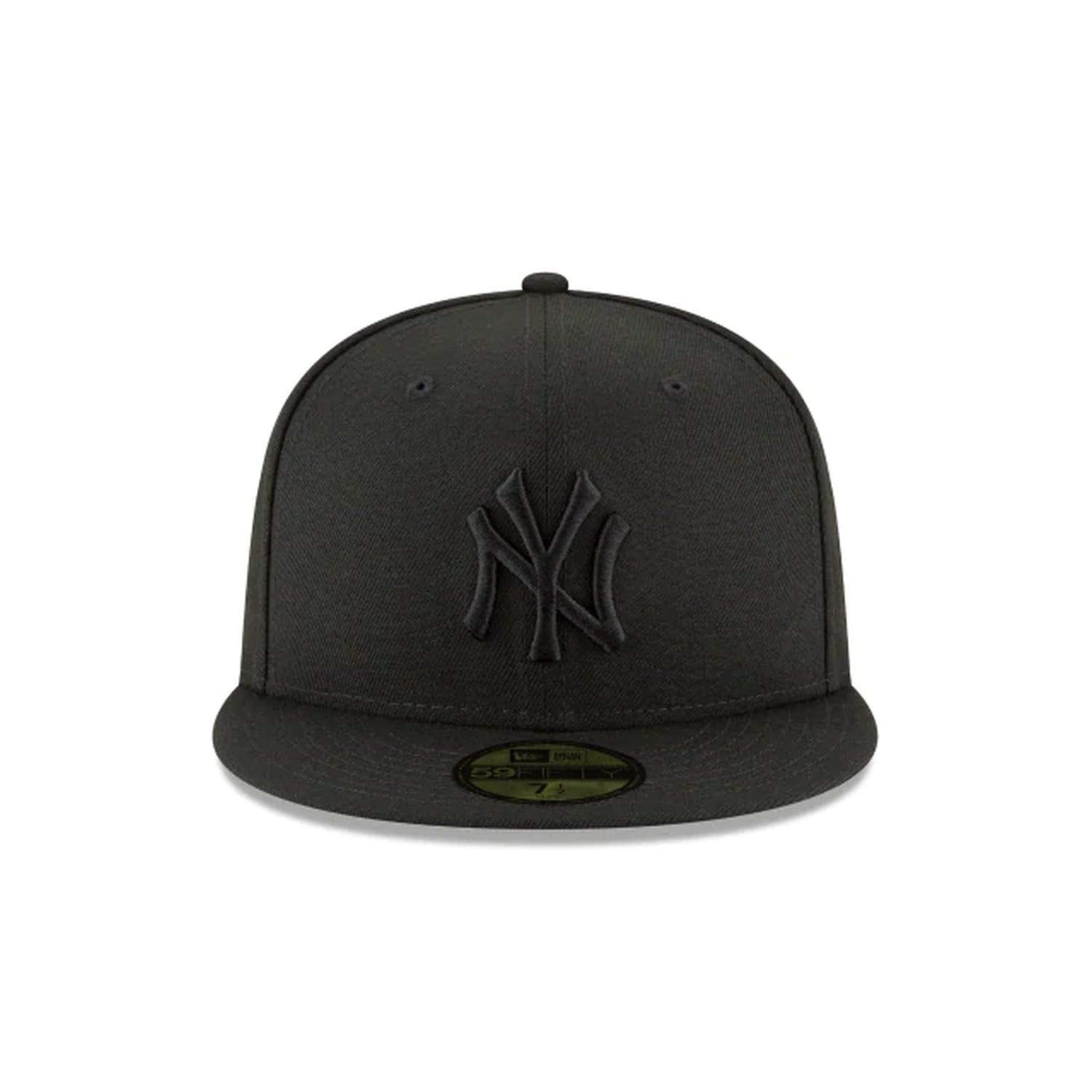 New Era 59Fifty Hat Mlb Basic New York Yankees Black/Black Fitted Baseball Cap (7)
