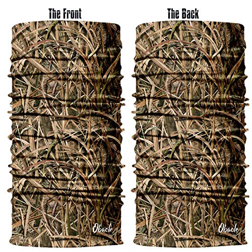 Obacle Camo Half Face Mask For Hunting Sun Dust Wind Protection Durable Camo Headband For Men Women, Seamless Lightweight Thin B