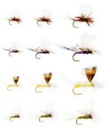 Outdoor Planet 12 Para Wulff Mayfly Dry Flies For Trout Fly Fishing Flies Lure Assortment