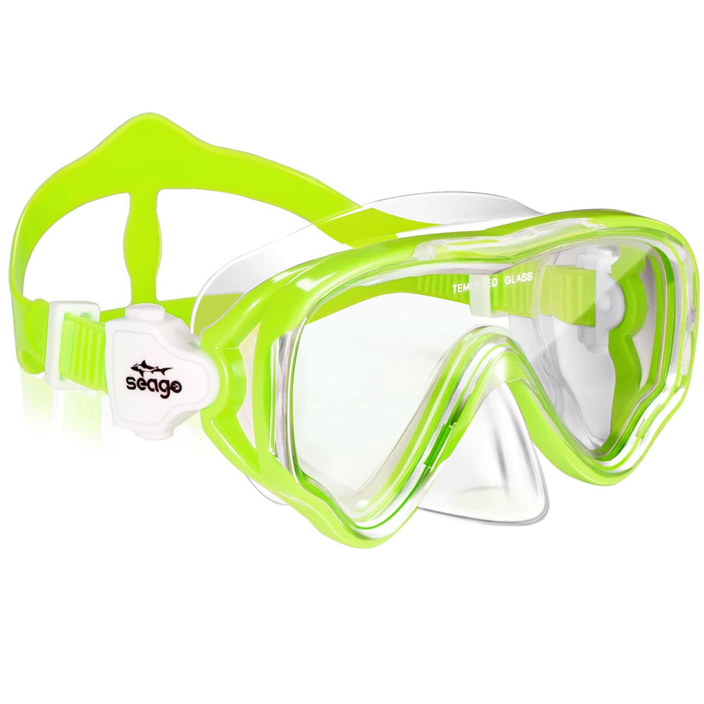 Kids Swim Goggles Snorkel Mask Diving Scuba Mask Snorkeling Goggles For Kids Boys Girls Youth, Anti-Fog 180 Clear View Kids Pool