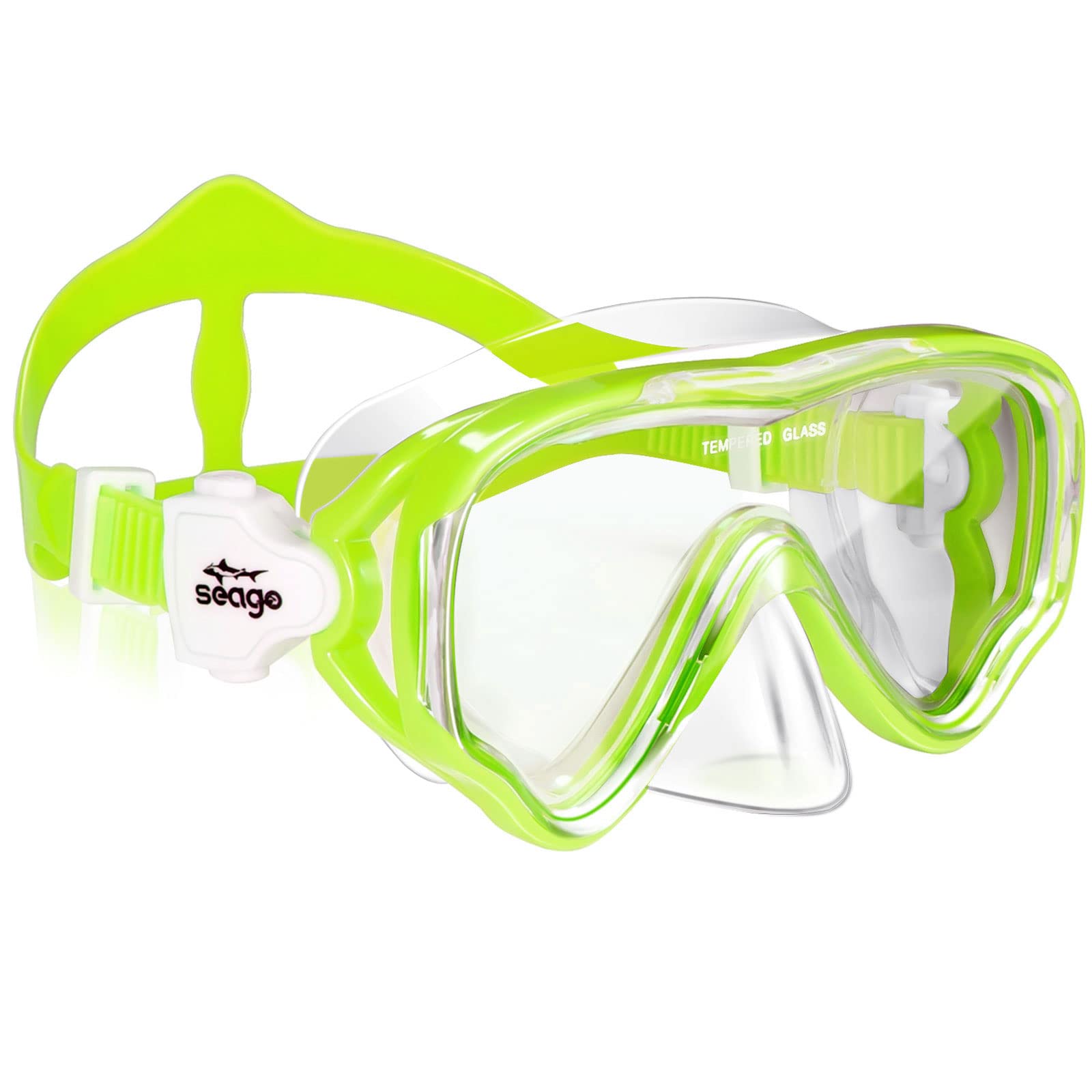 Kids Swim Goggles Snorkel Mask Diving Scuba Mask Snorkeling Goggles For Kids Boys Girls Youth, Anti-Fog 180 Clear View Kids Pool