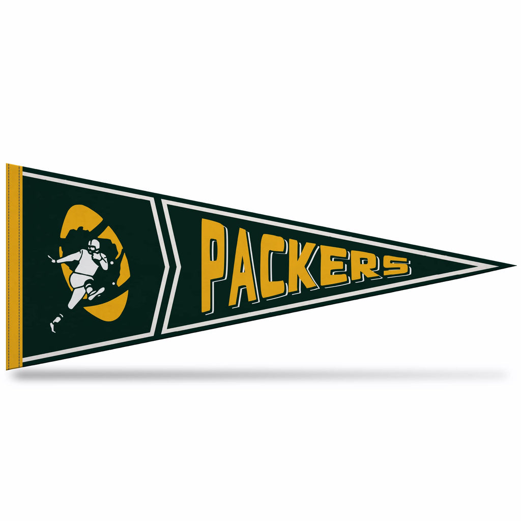 Rico Industries Nfl Football Green Bay Packers Retro - Alt 12'' X 30'' Felt Wall D  Cor Pennant - Great For Home/Bed Room/Man Ca