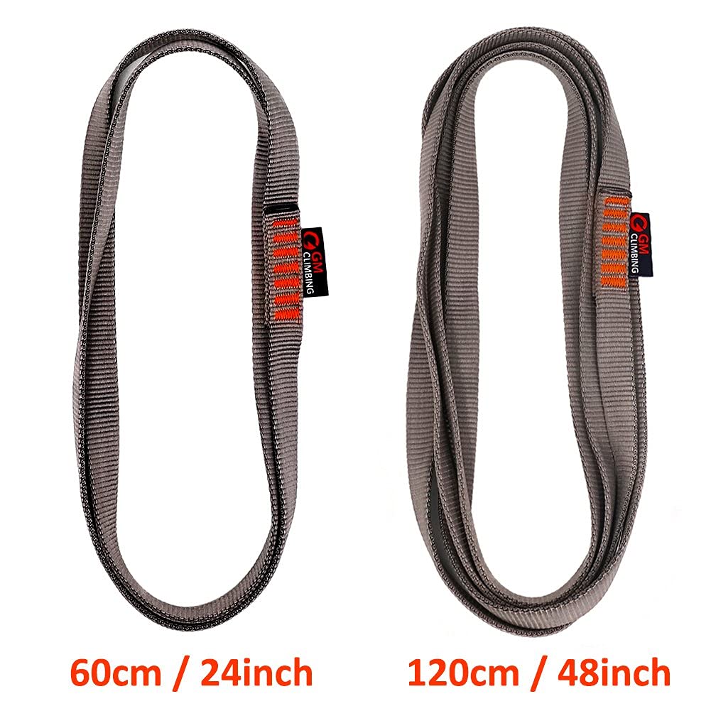 Gm Climbing Pack Of 3 16Mm Nylon Sling Runner 30Cm / 12Inch (Gray)