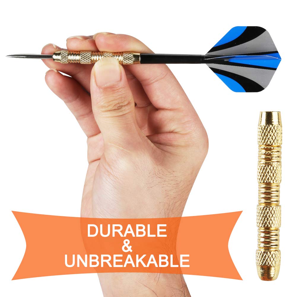 Accmor Steel Tip Darts, Professional Metal Darts, Darts Metal Tip Set, Metal Darts For Dartboard,18 Pcs