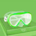 Kids Snorkel Swim Mask, Child Diving Mask Anti-Fog Swim Goggles With Nose Cover For Snorkeling Diving Swimming (Green)