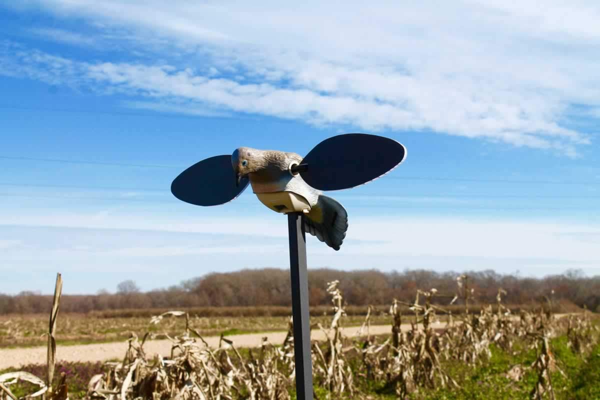 Mojo Outdoors Elite Series Dove Decoy - Ultra Realistic Motion Spinning Wing Decoy With Magnetically Attached Wings And Drop-In