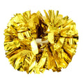 Hooshing 6Pcs Gold Cheerleading Pom Poms Metallic Cheer Pompoms With Baton Handle For Kids Adults Team Spirit Sports Dance Cheer