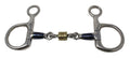 Prorider Stainless Steel 5.5'' 3-Piece Dog Bone Snaffle Baucher Bit W/Copper Rings 35433C