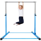 Safly Fun Gymnastics Bar For Kids Ages 3-15 For Home - Steady Steel Construction, Anti-Slip, Easy To Assemble, 3 To 5 Adjustable