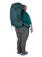 Osprey Renn 65L Womens Backpacking Backpack, Cascade Blue/Melon Orange, Extended Fit