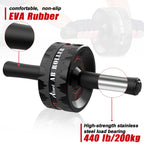 Abiarst Ab Roller Wheel, Abs Workout Equipment for Abdominal & Core Strength Training, Home Gym Exercise Wheels for Men Women, w