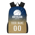 Personalized New Orleans Basketball Sports Backpack Custom City Fan Gift Shoulder Bag Add Name and Number Casual Bag