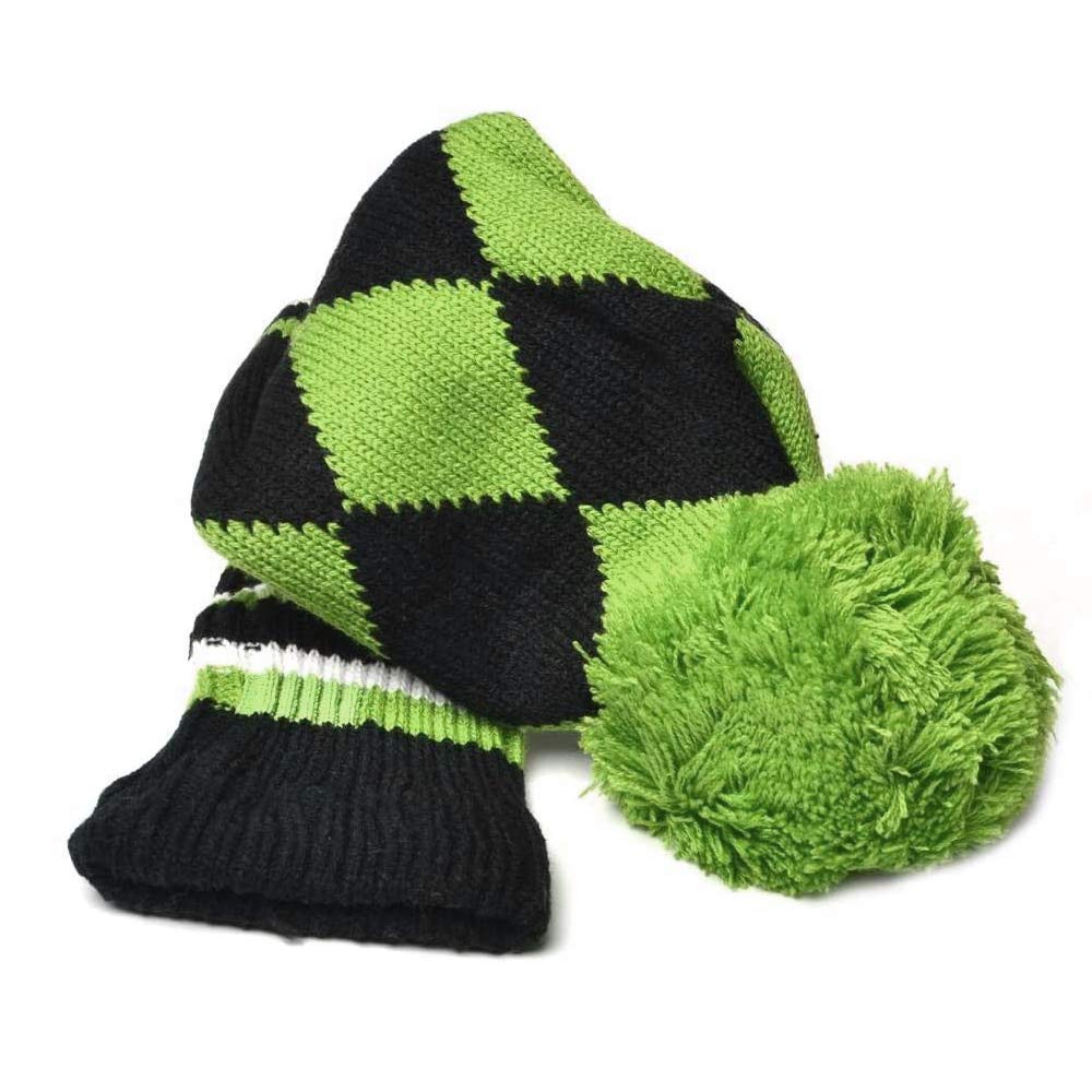 Gooaction 3Pcs Knitted Golf Head Covers 1-3-5 For Driver And Fairway Woods With Long Neck Sock Vintage Argyle Black And Dark Gre