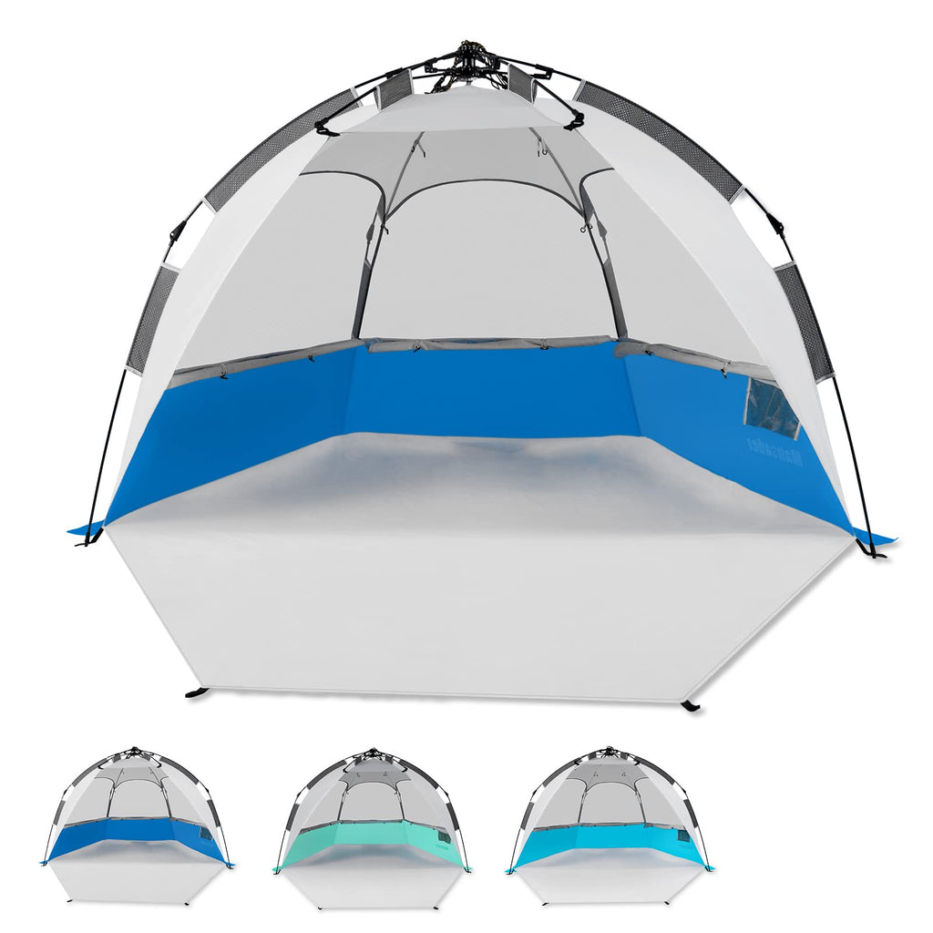 Mansader 6 Person Large Instant Pop Up Beach Tent, Uv Protection Portable Easy Setup Sun Shade Shelter For Whole Family, Extende