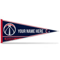 Rico Industries Nba Basketball Washington Wizards Personalized - Custom 12'' X 30'' Soft Felt Pennant - Ez To Hang