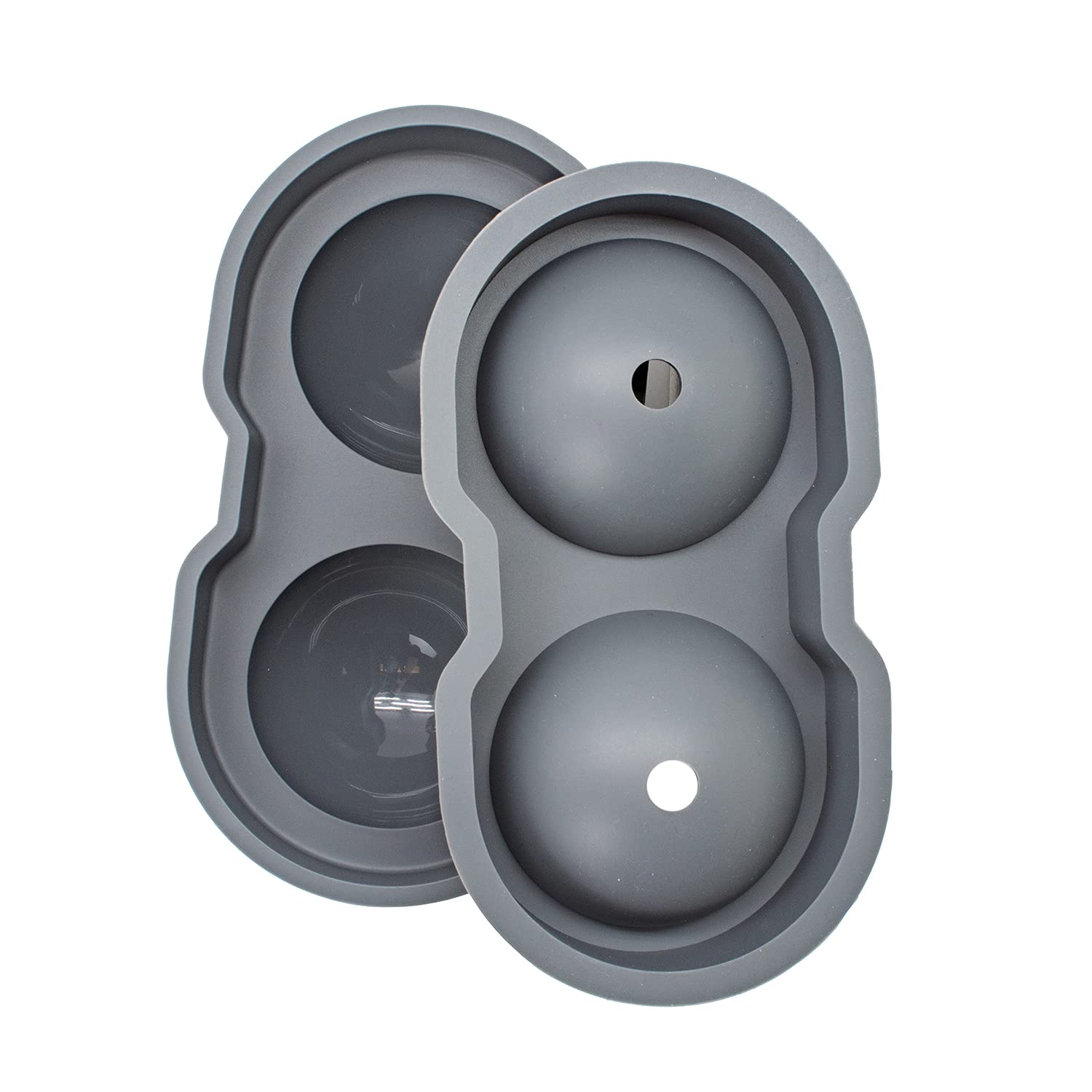 barY3 GREY SILICONE BALL ICE TRAY (2 BALL)