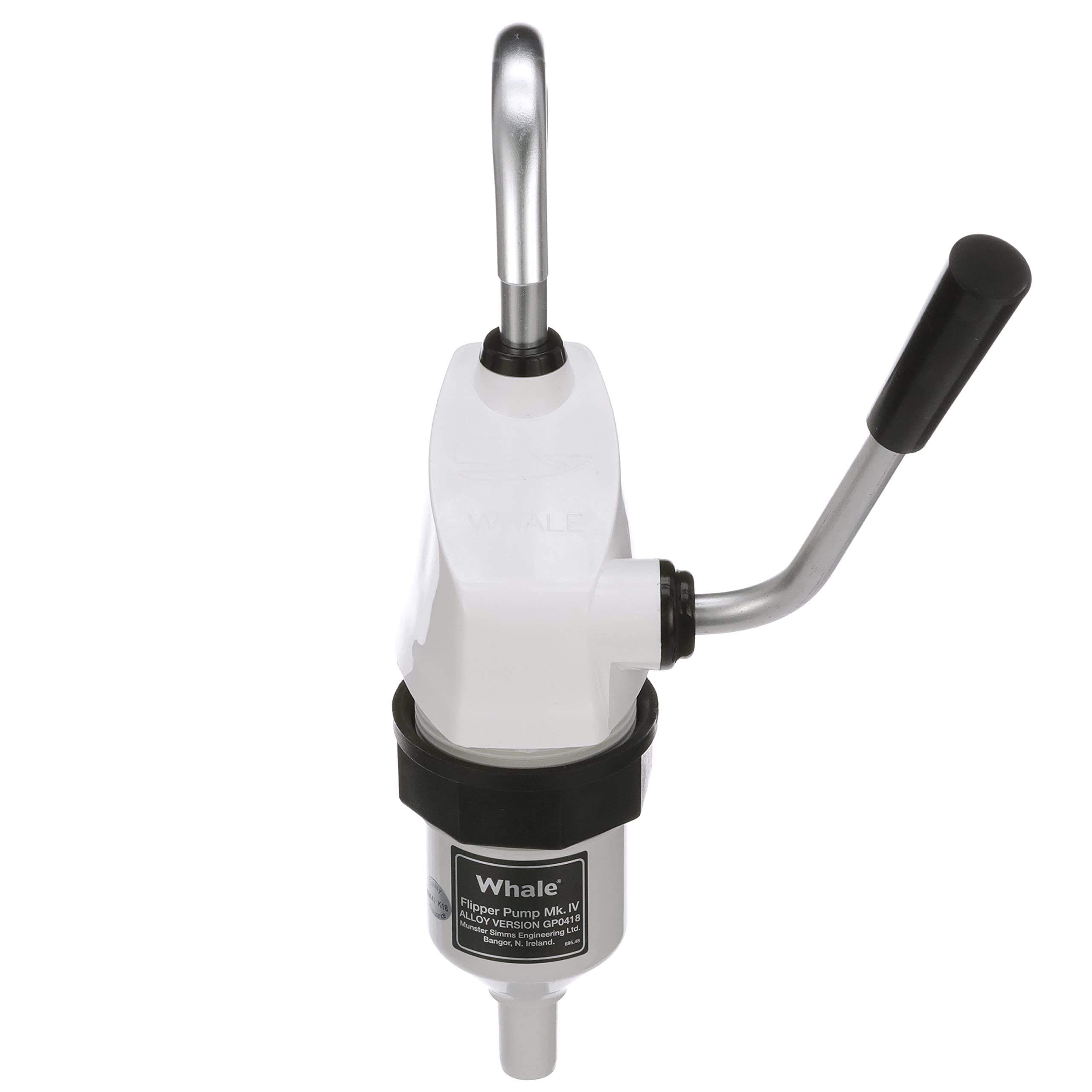 Whale Gp0418 Flipper Pump Mk 4 Hand-Operated Galley Water Pump, 1/2-Inch Flexible Hose Connection, 1.85 Gpm Max Flow Rate, Suita