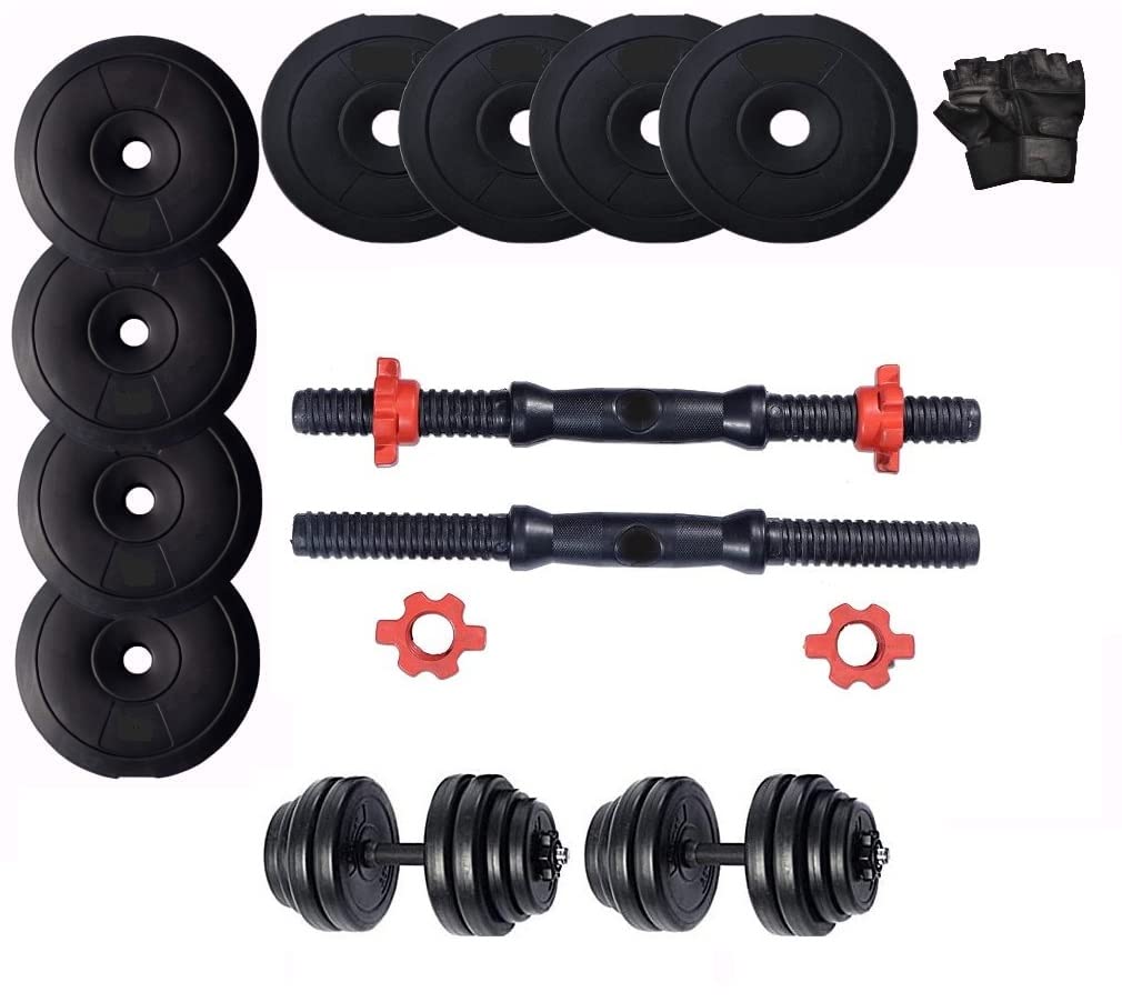 Bodyfit Dumbbell Set, Home Gym Set, 4Kg To 50Kg),1 Pair Of Adjustable Dumbbell Rods, Weight Plates, Home Gym Set,Gym Equipments,