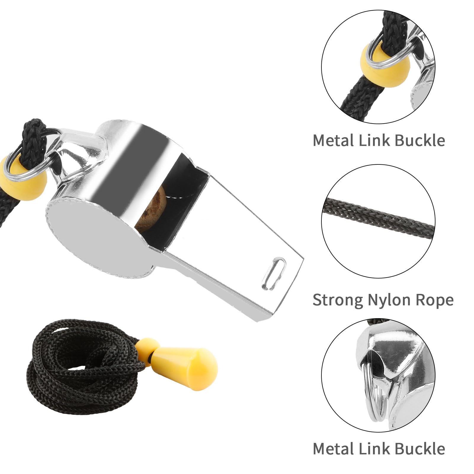 Whistle, Whistle For Coaches, Whistles, Coaches Whistle, Coaches Whistle With Lanyard, Stainless Steel Sports Whistle, Whistle F